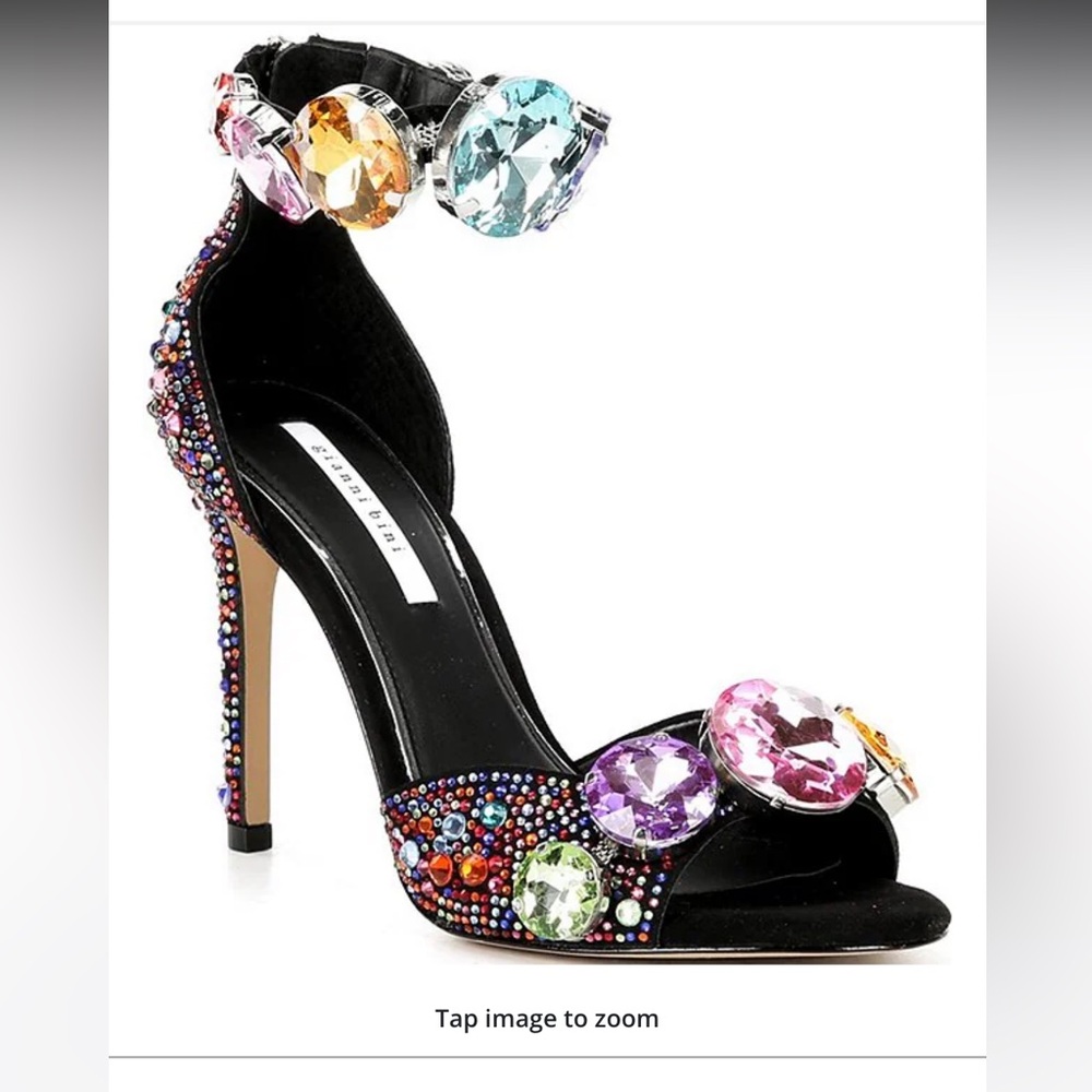 Gianni Bini Black Crystal Embellished Heels